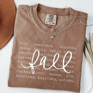 NEW Comfort Colors® Fall Favorites List Tee Shirt for Women